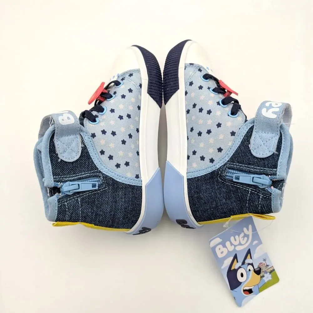 Ground Up Bluey High Top Sneakers Shoes Round Toe Kids' Blue Size US10 EU27